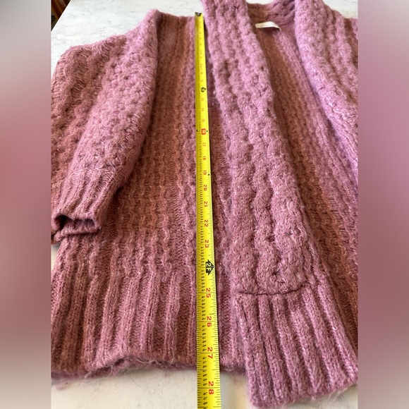 Anthropologie Cardigan Sweater Size Medium Mauve - Picture 3 of 5